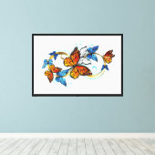 Oneindigheid van Monarch Vlinders Canvas Afdruk (Insitu (Houten vloer))