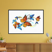 Oneindigheid van Monarch Vlinders Canvas Afdruk (Insitu (Woonkamer))