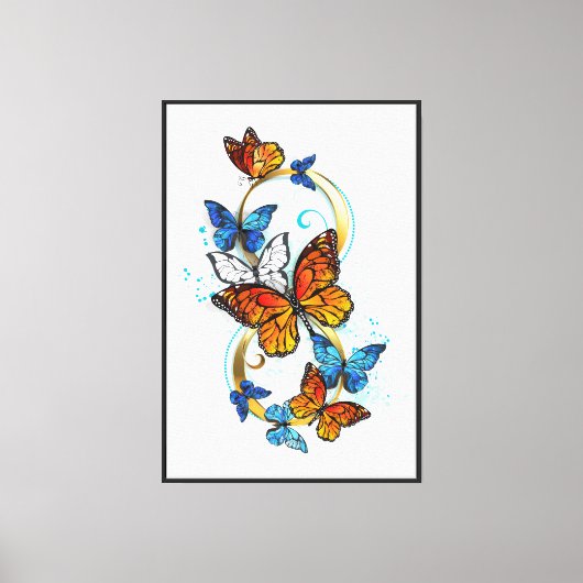 Oneindigheid van Monarch Vlinders Canvas Afdruk (Voorkant)
