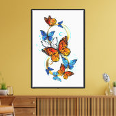 Oneindigheid van Monarch Vlinders Canvas Afdruk (Insitu (Woonkamer))