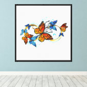Oneindigheid van Monarch Vlinders Canvas Afdruk (Insitu (Houten vloer))