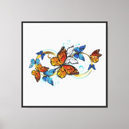 Oneindigheid van Monarch Vlinders Canvas Afdruk (Voorkant)