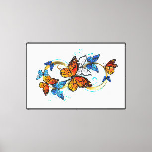 Oneindigheid van Monarch Vlinders Canvas Afdruk