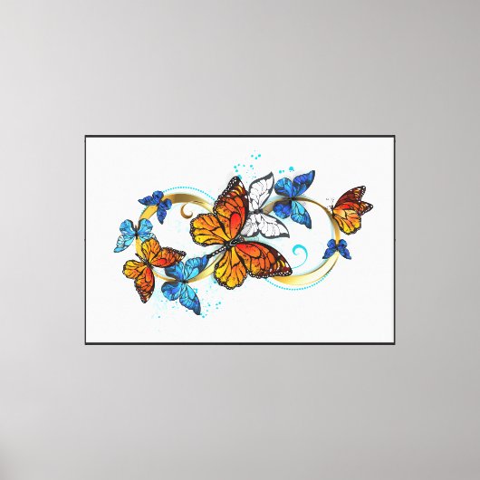 Oneindigheid van Monarch Vlinders Canvas Afdruk (Voorkant)