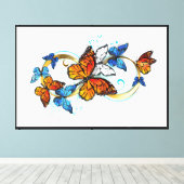 Oneindigheid van Monarch Vlinders Canvas Afdruk (Insitu (Houten vloer))