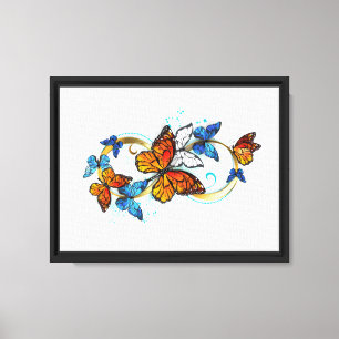 Oneindigheid van Monarch Vlinders Canvas Afdruk