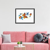 Oneindigheid van Monarch Vlinders Canvas Afdruk (Insitu (Woonkamer))
