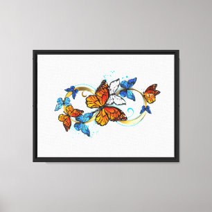 Oneindigheid van Monarch Vlinders Canvas Afdruk