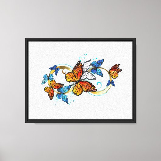Oneindigheid van Monarch Vlinders Canvas Afdruk (Voorkant)
