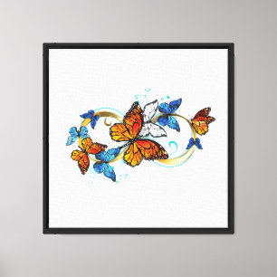 Oneindigheid van Monarch Vlinders Canvas Afdruk