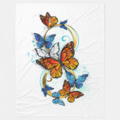 Oneindigheid van Monarch Vlinders Fleece Deken (Voorkant)