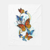 Oneindigheid van Monarch Vlinders Fleece Deken (Voorkant)