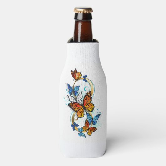 Oneindigheid van Monarch Vlinders Flesjeskoeler (Fles Voorkant)