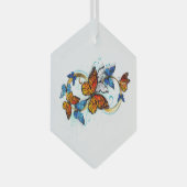 Oneindigheid van Monarch Vlinders Glas Ornament (Voorkant Rechts)