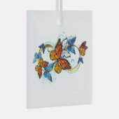 Oneindigheid van Monarch Vlinders Glas Ornament (Voorkant Rechts)