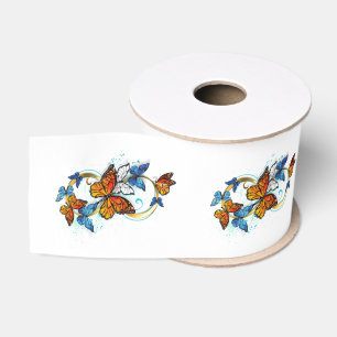 Oneindigheid van Monarch Vlinders Grosgrain Lint