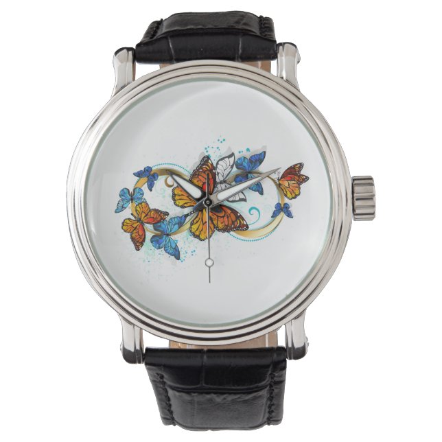 Oneindigheid van Monarch Vlinders Horloge (Voorkant)