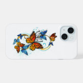 Oneindigheid van Monarch Vlinders iPhone 15 Case (Achterkant horizontaal)