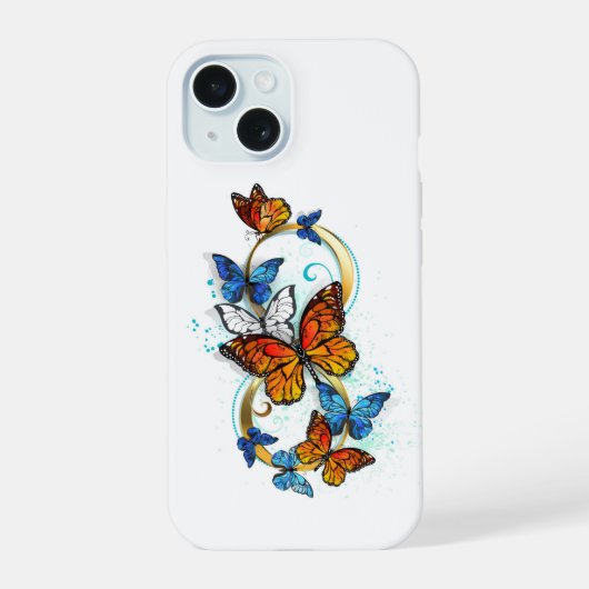 Oneindigheid van Monarch Vlinders iPhone 15 Case (Achterkant)