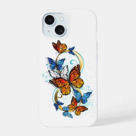 Oneindigheid van Monarch Vlinders iPhone 15 Case (Achterkant)