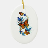 Oneindigheid van Monarch Vlinders Keramisch Ornament (Achterkant)