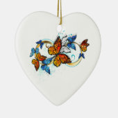 Oneindigheid van Monarch Vlinders Keramisch Ornament (Rechts)