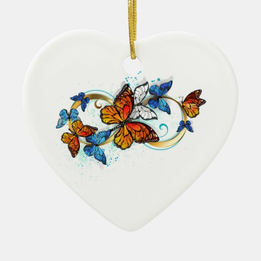 Oneindigheid van Monarch Vlinders Keramisch Ornament (Voorkant)