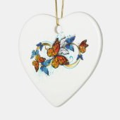 Oneindigheid van Monarch Vlinders Keramisch Ornament (Links)