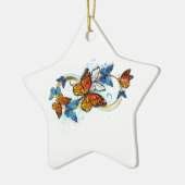 Oneindigheid van Monarch Vlinders Keramisch Ornament (Links)