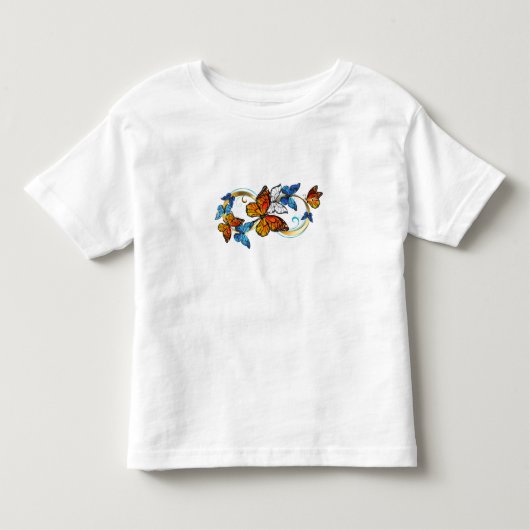 Oneindigheid van Monarch Vlinders Kinder Shirts (Voorkant)