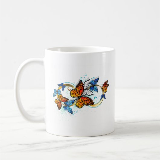 Oneindigheid van Monarch Vlinders Koffiemok (Links)