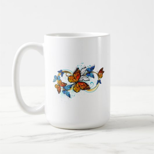 Oneindigheid van Monarch Vlinders Koffiemok (Links)