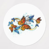 Oneindigheid van Monarch Vlinders Labels (Design 2)