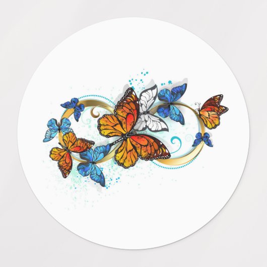 Oneindigheid van Monarch Vlinders Labels (Design 1)