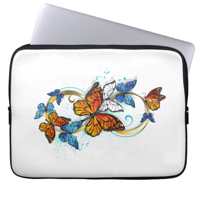 Oneindigheid van Monarch Vlinders Laptop Sleeve (Voorkant)