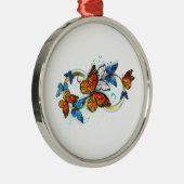 Oneindigheid van Monarch Vlinders Metalen Ornament (Rechts)