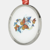 Oneindigheid van Monarch Vlinders Metalen Ornament (Links)