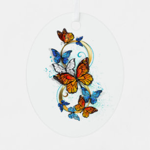 Oneindigheid van Monarch Vlinders Metalen Ornament