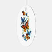 Oneindigheid van Monarch Vlinders Metalen Ornament (Voorkant links)