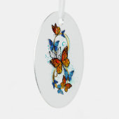 Oneindigheid van Monarch Vlinders Metalen Ornament (Voorkant Rechts)