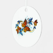 Oneindigheid van Monarch Vlinders Metalen Ornament (Voorkant links)