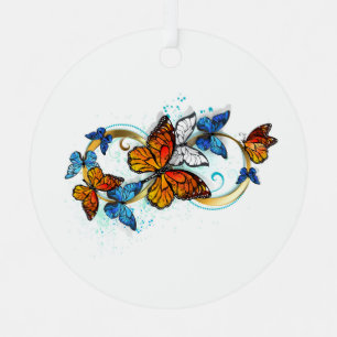 Oneindigheid van Monarch Vlinders Metalen Ornament