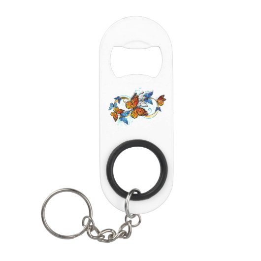 Oneindigheid van Monarch Vlinders Mini Flessenopener (Voorkant)