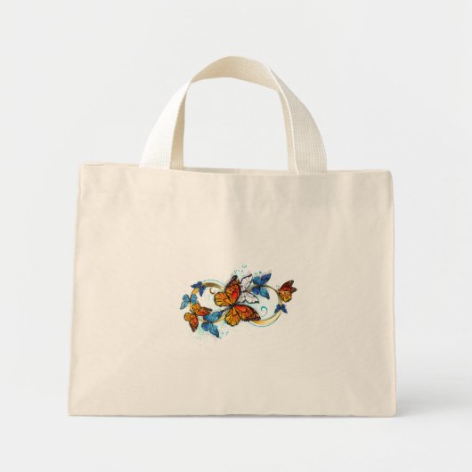 Oneindigheid van Monarch Vlinders Mini Tote Bag (Voorkant)