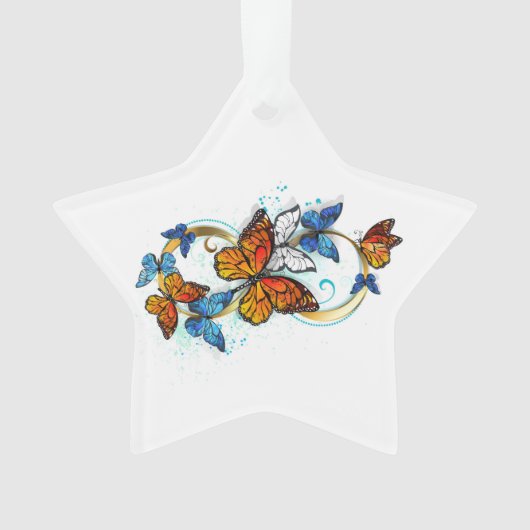 Oneindigheid van Monarch Vlinders Ornament (voorkant)