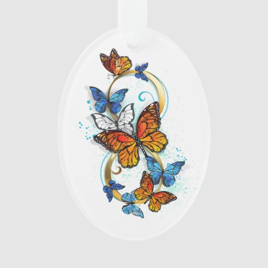 Oneindigheid van Monarch Vlinders Ornament (voorkant)