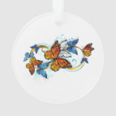 Oneindigheid van Monarch Vlinders Ornament (achterkant)