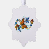 Oneindigheid van Monarch Vlinders Ornament Kaart (Links)