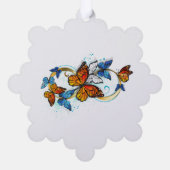Oneindigheid van Monarch Vlinders Ornament Kaart (Achterkant)