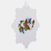 Oneindigheid van Monarch Vlinders Ornament Kaart (Rechts)